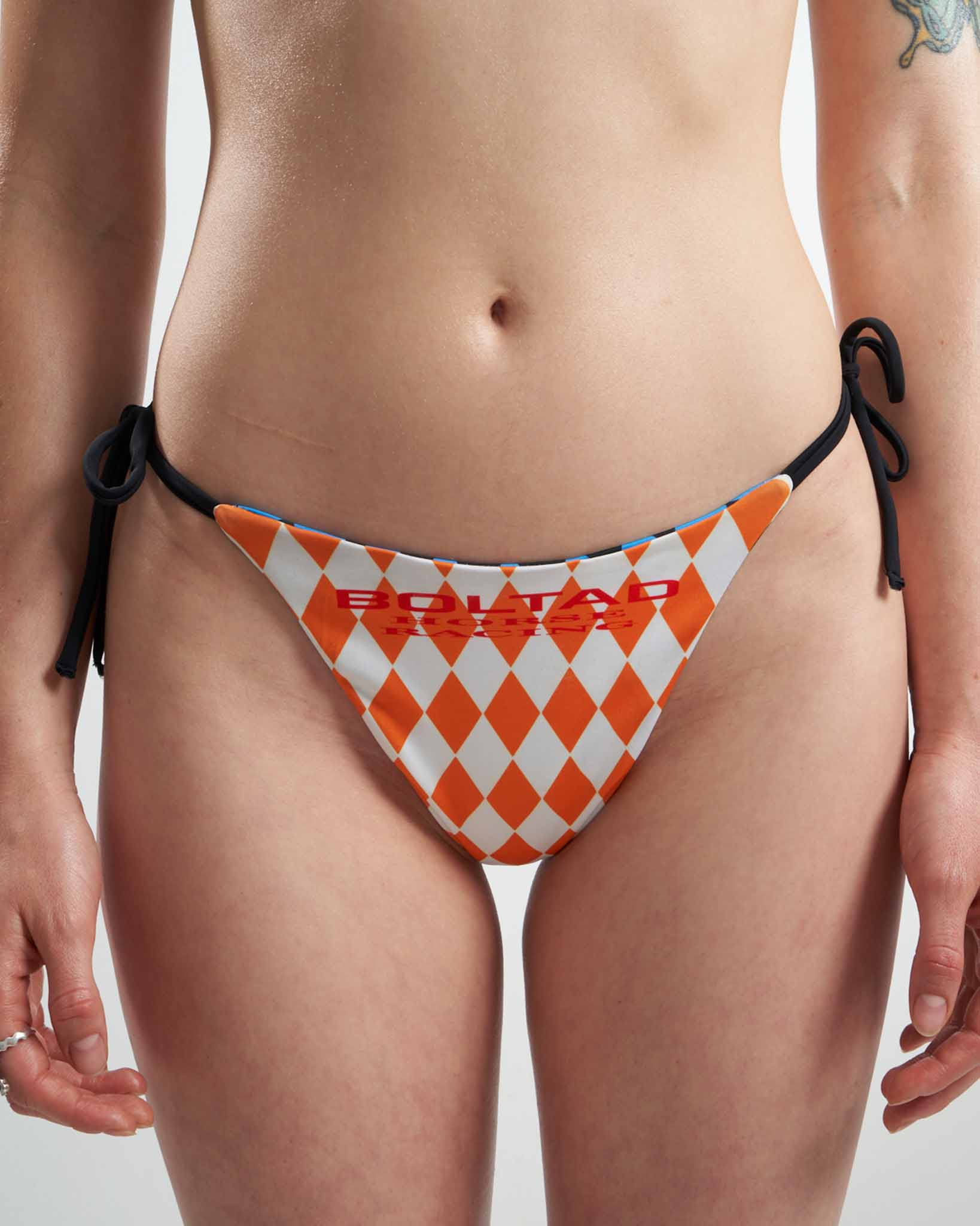 HORSE RACING REVERSIBLE BIKINI BOTTOM